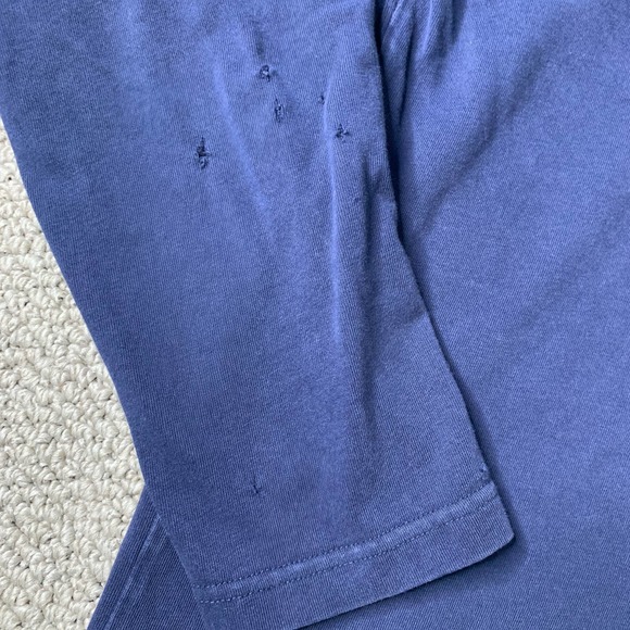 Adidas Mens Hoodie Sweatshirt Blue Long Sleeves Pullover Embroidered Swoosh - Picture 3 of 12